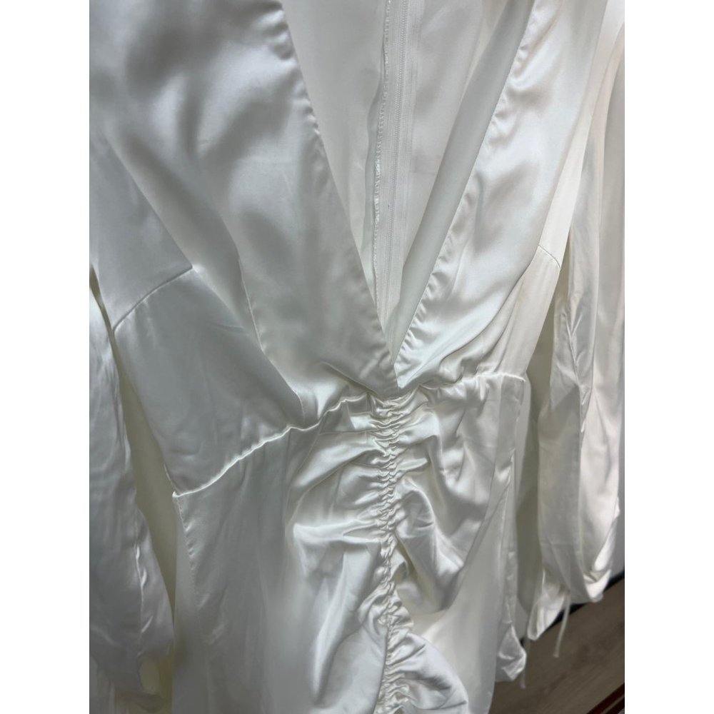 Princess Polly My City Satin White Mini Dress Sz 8 bride - Picture 9 of 11